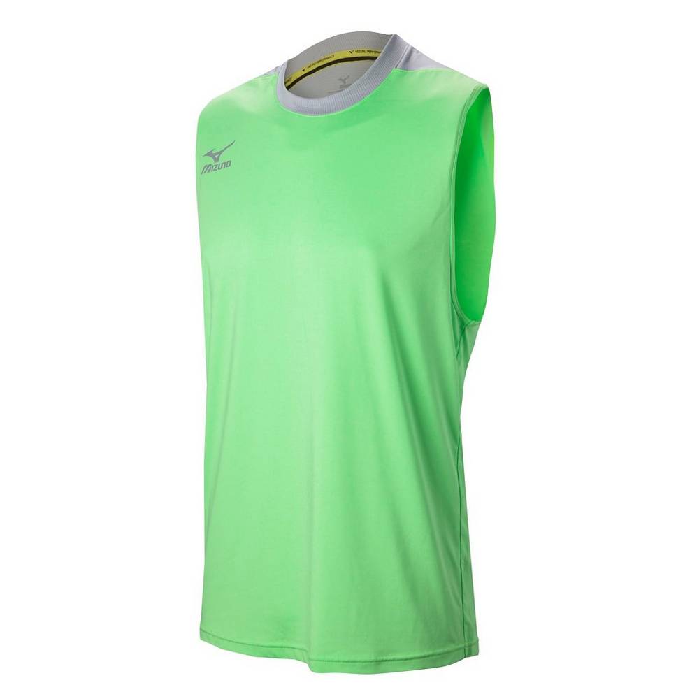 Mizuno Men's Cutoff Jersey Green/Silver (440633-ODH)